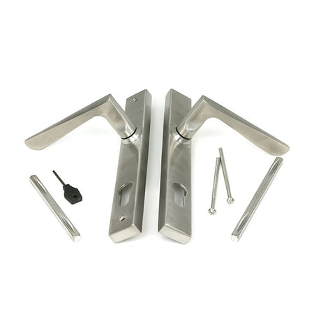 High quality images of the From The Anvil - Satin Marine SS (316) Eaton Slimline Lever Espag. Lock Set | Sku. Anvil-52610 | available to order from Trade Door Handles, quick delivery at discounted prices.