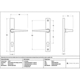 High quality images of the From The Anvil - Satin Marine SS (316) Eaton Slimline Lever Espag. Lock Set | Sku. Anvil-52610 | available to order from Trade Door Handles, quick delivery at discounted prices.