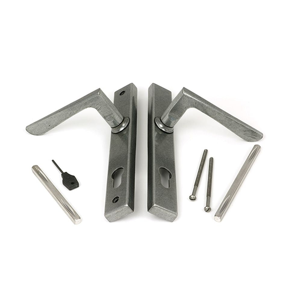High quality images of the From The Anvil - Pewter Eaton Slimline Lever Espag. Lock Set | Sku. Anvil-52611 | available to order from Trade Door Handles, quick delivery at discounted prices.
