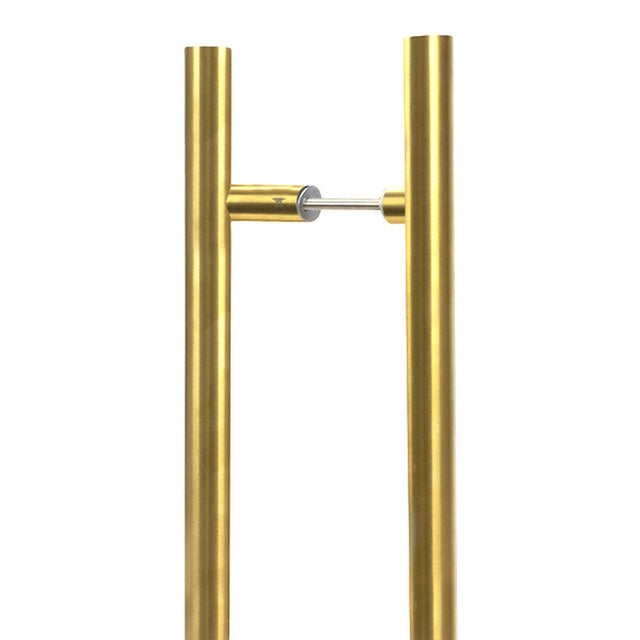 High quality images of the From The Anvil - Aged Brass (316) 0.9m Offset T Bar Handle B2B 32mm Ã˜ | Sku. Anvil-52622 | available to order from Trade Door Handles, quick delivery at discounted prices.