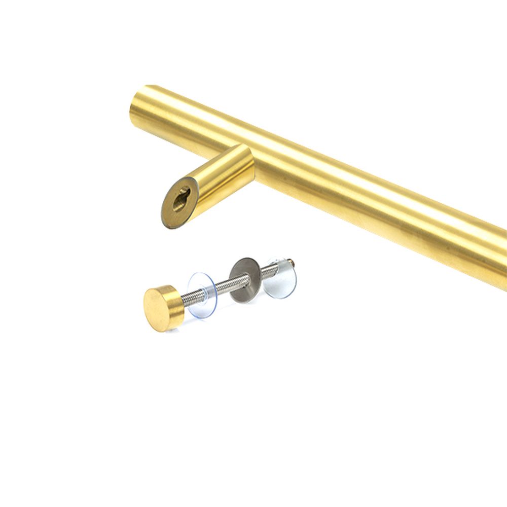 High quality images of the From The Anvil - Aged Brass (316) 1.5m Offset T Bar Handle Bolt Fix 32mm Ã˜ | Sku. Anvil-52627 | available to order from Trade Door Handles, quick delivery at discounted prices.