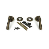 High quality images of the From The Anvil - Burnished Brass Newbury Lever on Rose Set (Plain) - Unsprung | Sku. Anvil-52640 | available to order from Trade Door Handles, quick delivery at discounted prices.