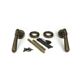 High quality images of the From The Anvil - Burnished Brass Newbury Lever on Rose Set (Beehive) - Unsprung | Sku. Anvil-52642 | available to order from Trade Door Handles, quick delivery at discounted prices.