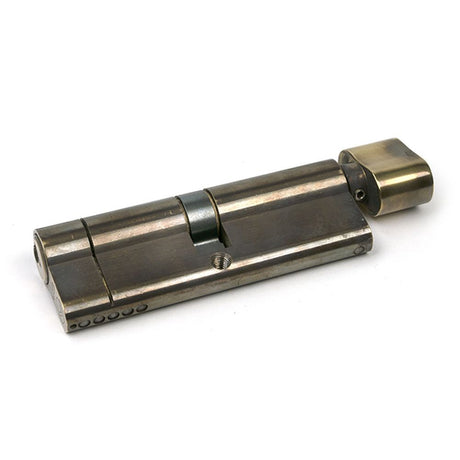 High quality images of the From The Anvil - Aged Brass 45/45 5pin Euro Cylinder/Thumbturn KA | Sku. Anvil-52644 | available to order from Trade Door Handles, quick delivery at discounted prices.