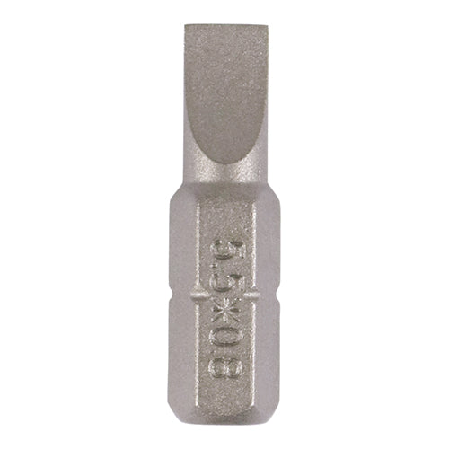 This is an image of Timco - S2 Driver Bits - SL 5.5 x 0.8 x 25 (2 Pieces Blister Pack) 5508SL25GB