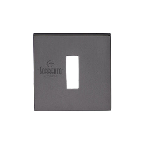High quality image of Sorrento - Key Escutcheon Square Matt Black | Sku. 5m-4048-q-153 | Trade Door Handles, Kendal.