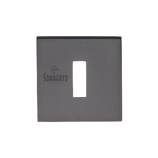 High quality image of Sorrento - Key Escutcheon Square Matt Black | Sku. 5m-4048-q-153 | Trade Door Handles, Kendal.
