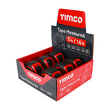 This is an image of Timco - Tape Measure 5m/16ft x 25mm 5MTAPEM