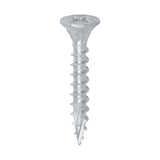 This is an image of Timco - C2 Exterior Strong-Fix Screws - PZ - Double Countersunk with Ribs - Twin-Cut - Silver 6.0 x 40mm - (200 PCS Box) 60040C2SBX
