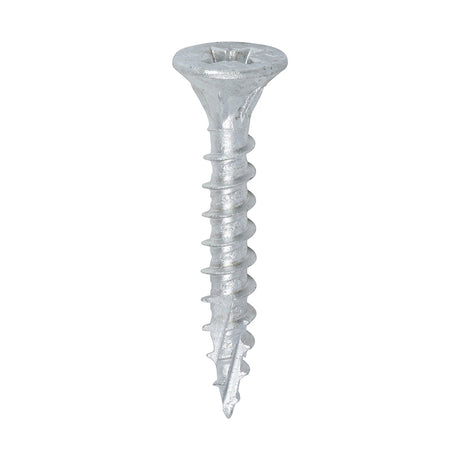 This is an image of Timco - C2 Exterior Strong-Fix Screws - PZ - Double Countersunk with Ribs - Twin-Cut - Silver 6.0 x 40mm - (200 PCS Box) 60040C2SBX