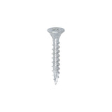 This is an image of Timco - C2 Exterior Strong-Fix Screws - PZ - Double Countersunk with Ribs - Twin-Cut - Silver 6.0 x 40mm - (150 PCS Tub) 60040C2S