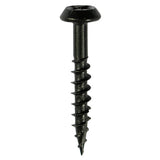 This is an image of Timco - Rainwater Screws - PZ - Low Profile Pan - Exterior - Black 6.0 x 40mm - (200 PCS Box) 60040CLARBBX