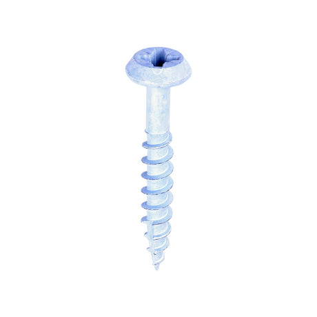 This is an image of Timco - Rainwater Screws - PZ - Low Profile Pan - Exterior - White 6.0 x 40mm - (200 PCS Box) 60040CLARWBX