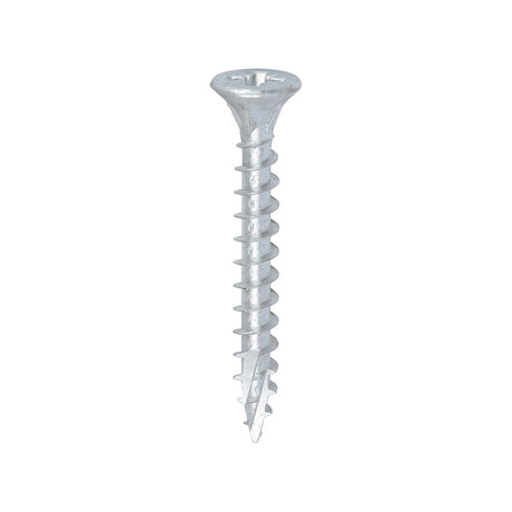 This is an image of Timco - C2 Exterior Strong-Fix Screws - PZ - Double Countersunk with Ribs - Twin-Cut - Silver 6.0 x 50mm - (120 PCS Tub) 60050C2S