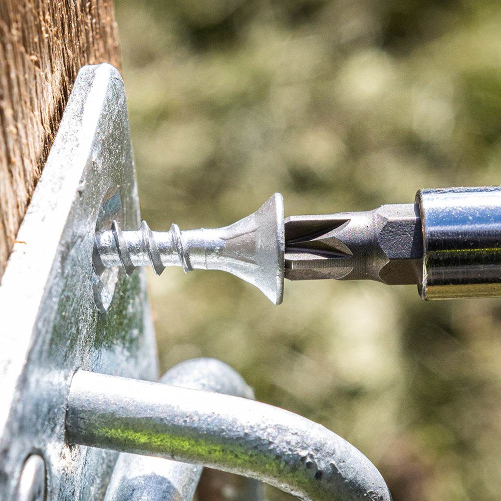 This is an image of Timco - C2 Exterior Strong-Fix Screws - PZ - Double Countersunk with Ribs - Twin-Cut - Silver 6.0 x 50mm - (120 PCS Tub) 60050C2S