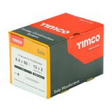 This is an image of Timco - Solo Chipboard & Woodscrews - PZ - Double Countersunk - Zinc 6.0 x 50mm - (200 PCS Box) 60050SOLOZ