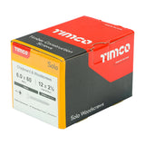 This is an image of Timco - Solo Chipboard & Woodscrews - PZ - Double Countersunk - Yellow 6.0 x 60mm - (200 PCS Box) 60060SOLOC