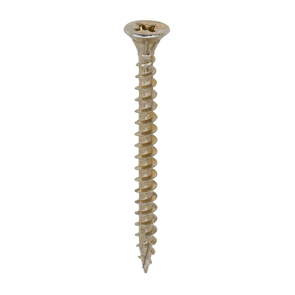This is an image of Timco - C2 Strong-Fix Screws - PZ - Double Countersunk - Twin-Cut - Yellow 6.0 x 70mm - (200 PCS Box) 60070C2