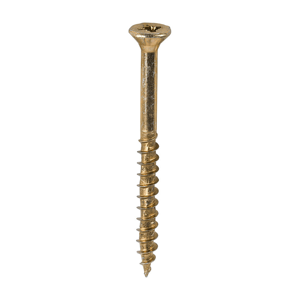 This is an image of Timco - Velocity Premium Multi-Use Screws - PZ - Double Countersunk - Yellow 6.0 x 70mm - (200 PCS Box) 60070VY