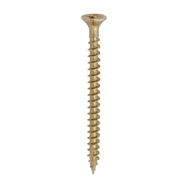 This is an image of Timco - C2 Strong-Fix Screws - PZ - Double Countersunk - Twin-Cut - Yellow 6.0 x 80mm - (200 PCS Box) 60080C2