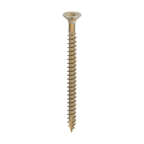 This is an image of Timco - Classic Multi-Purpose Screws - PZ - Double Countersunk - Yellow 6.0 x 80mm - (200 PCS Box) 60080CLAF