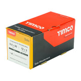 This is an image of Timco - Solo Chipboard & Woodscrews - PZ - Double Countersunk - Yellow 6.0 x 80mm - (200 PCS Box) 60080SOLOC