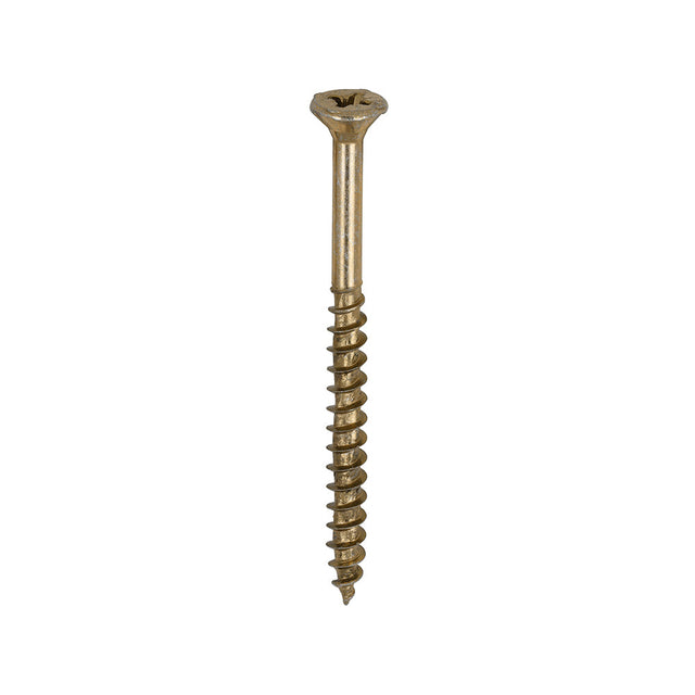 This is an image of Timco - Velocity Premium Multi-Use Screws - PZ - Double Countersunk - Yellow 6.0 x 80mm - (200 PCS Box) 60080VY