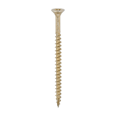 This is an image of Timco - C2 Strong-Fix Screws - PZ - Double Countersunk - Twin-Cut - Yellow 6.0 x 90mm - (100 PCS Box) 60090C2