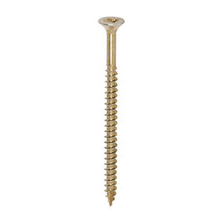 This is an image of Timco - Classic Multi-Purpose Screws - PZ - Double Countersunk - Yellow 6.0 x 90mm - (100 PCS Box) 60090CLAF
