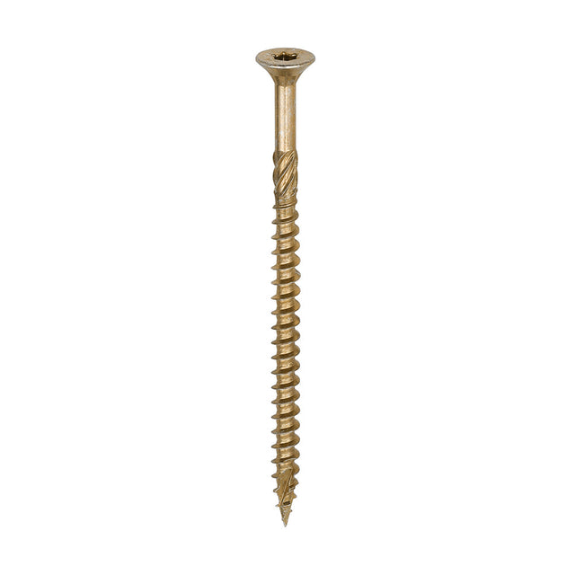 This is an image of Timco - C2 Clamp-Fix Screws - TX - Double Countersunk with Ribs - Twin-Cut - Yellow 6.0 x 100mm - (100 PCS Box) 60100C2C