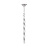 This is an image of Timco - C2 Exterior Strong-Fix Screws - PZ - Double Countersunk with Ribs - Twin-Cut - Silver 6.0 x 100mm - (100 PCS Box) 60100C2SBX