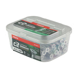 This is an image of Timco - C2 Exterior Strong-Fix Screws - PZ - Double Countersunk with Ribs - Twin-Cut - Silver 6.0 x 100mm - (60 PCS Tub) 60100C2S