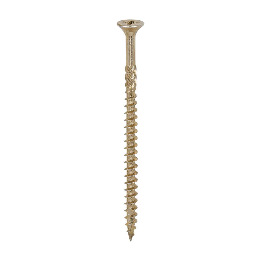 This is an image of Timco - C2 Strong-Fix Screws - PZ - Double Countersunk - Twin-Cut - Yellow 6.0 x 100mm - (100 PCS Box) 60100C2