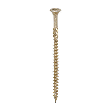 This is an image of Timco - C2 Strong-Fix Screws - PZ - Double Countersunk - Twin-Cut - Yellow 6.0 x 100mm - (100 PCS Box) 60100C2
