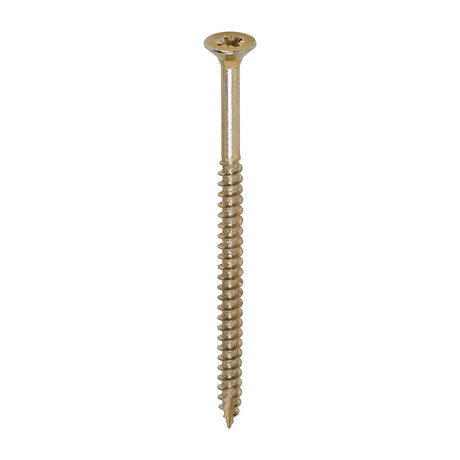This is an image of Timco - Classic Multi-Purpose Screws - PZ - Double Countersunk - Yellow 6.0 x 100mm - (100 PCS Box) 60100CLAF