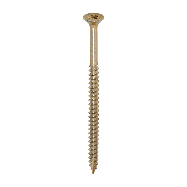 This is an image of Timco - Classic Multi-Purpose Screws - PZ - Double Countersunk - Yellow 6.0 x 100mm - (100 PCS Box) 60100CLAF