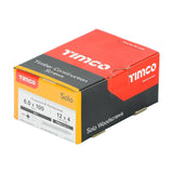 This is an image of Timco - Solo Chipboard & Woodscrews - PZ - Double Countersunk - Zinc 6.0 x 100mm - (100 PCS Box) 60100SOLOZ