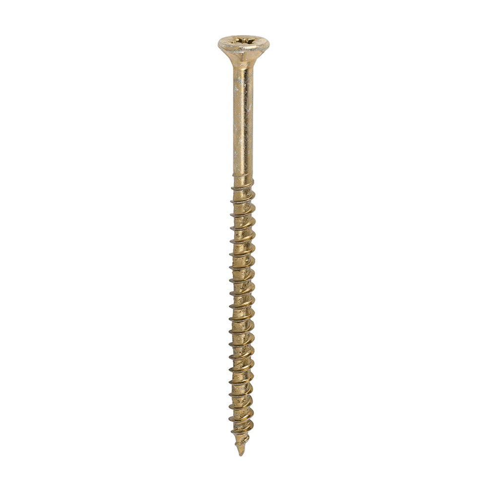 This is an image of Timco - Velocity Premium Multi-Use Screws - PZ - Double Countersunk - Yellow 6.0 x 100mm - (100 PCS Box) 60100VY