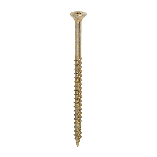 This is an image of Timco - Velocity Premium Multi-Use Screws - PZ - Double Countersunk - Yellow 6.0 x 100mm - (100 PCS Box) 60100VY