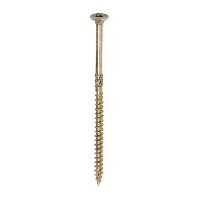 This is an image of Timco - C2 Clamp-Fix Screws - TX - Double Countersunk with Ribs - Twin-Cut - Yellow 6.0 x 120mm - (100 PCS Box) 60120C2C