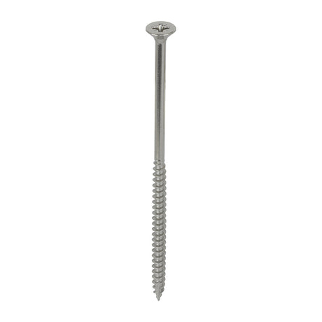 This is an image of Timco - Classic Multi-Purpose Screws - PZ - Double Countersunk - A4 Stainless Steel 6.0 x 130mm - (100 PCS Box) 60130CLA4