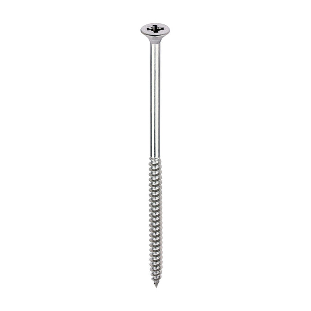 This is an image of Timco - Classic Multi-Purpose Screws - PZ - Double Countersunk - A2 Stainless Steel 6.0 x 130mm - (100 PCS Box) 60130CLASS