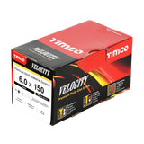 This is an image of Timco - Velocity Premium Multi-Use Screws - PZ - Double Countersunk - Yellow 6.0 x 150mm - (100 PCS Box) 60150VY
