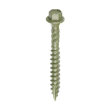 This is an image of Timco - Timber Frame Construction & Landscaping Screws - Hex - Exterior - Green Organic 6.7 x 60mm - (50 PCS Box) 60IN