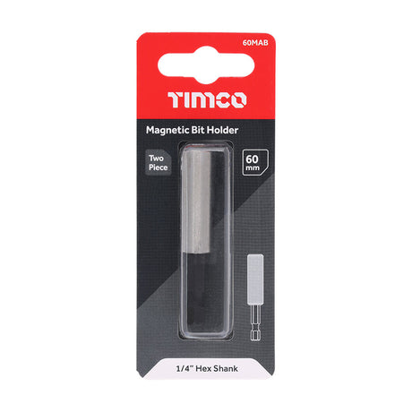 This is an image of Timco - Two Piece Magnetic Adaptor 1/4 x 60 (1 Each Mini Bit Pack) 60MAB