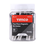 This is an image of Timco - Two Piece Magnetic Adaptors - Circlip 1/4 x 60 (20 Pieces Jar) 60MACJ