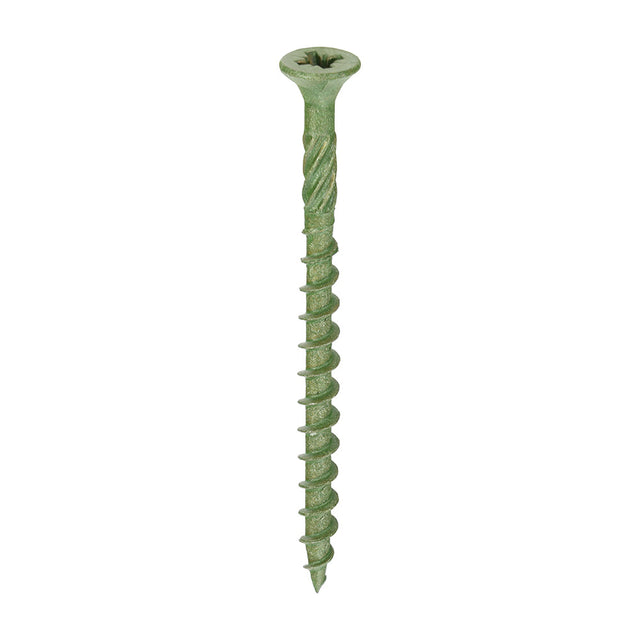 This is an image of Timco - Decking Screws - PZ - Double Countersunk - Exterior - Green 4.5 x 60mm - (1500 PCS Tub) 60TDECK1500