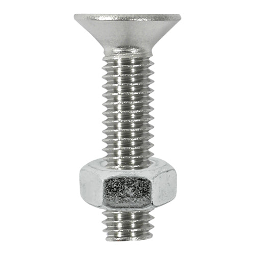 This is an image of Timco - Socket Screws & Hex Nuts - Countersunk - Stainless Steel M6 x 25mm - (6 PCS TIMpac) 625CSKSSP