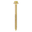 This is an image of Timco - Advanced Coach Screws - Hex Flange - Yellow 6.0 x 40mm - (100 PCS Box) 640SCSY