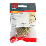 This is an image of Timco - Solo Coach Screws - Hex Flange - Yellow 6.0 x 50mm - (12 PCS TIMpac) 650SCSYP